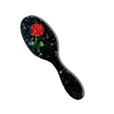 Hand-painted Rose Stem Acetate 2-1 Daily Hair Brush | Eco-Friendly