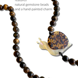 Hand-painted Snail Gemstone Bracelet Phone Chain