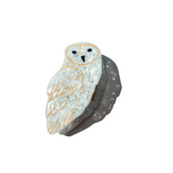 Hand-painted Owl Bird Claw Hair Clip | Eco-Friendly