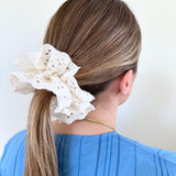 Vintage Broderie Anglaise Scrunchie