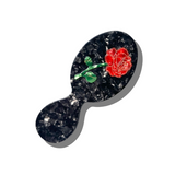 Hand-painted Compact Rose Stem 2-1 Perfect Daily Brush | Eco-Friendly