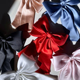 The Perfect Long Satin Hair Bow Barrette