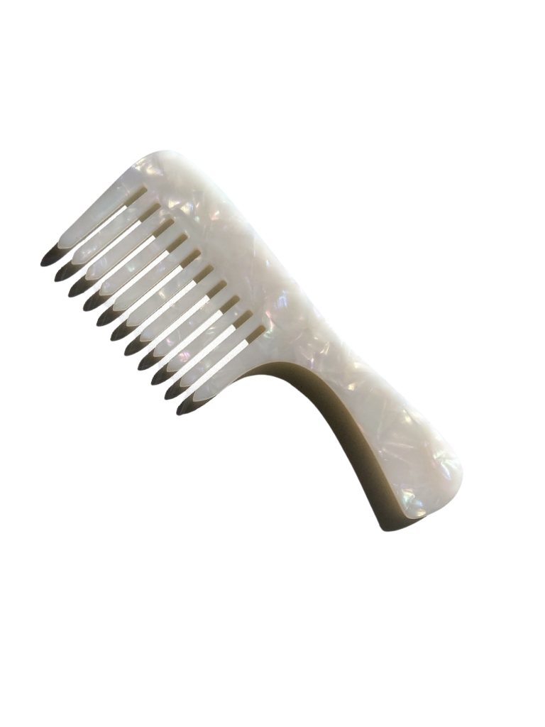 Wide Tooth Handle Acetate Hair Comb | Eco-Friendly