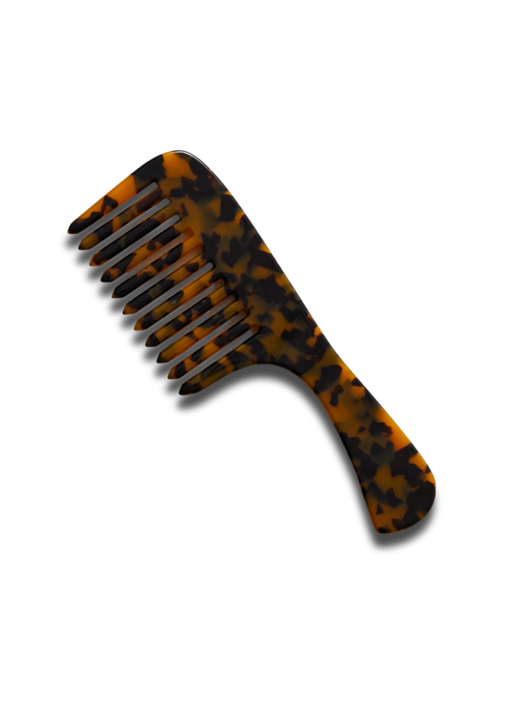 Wide Tooth Handle Acetate Hair Comb | Eco-Friendly