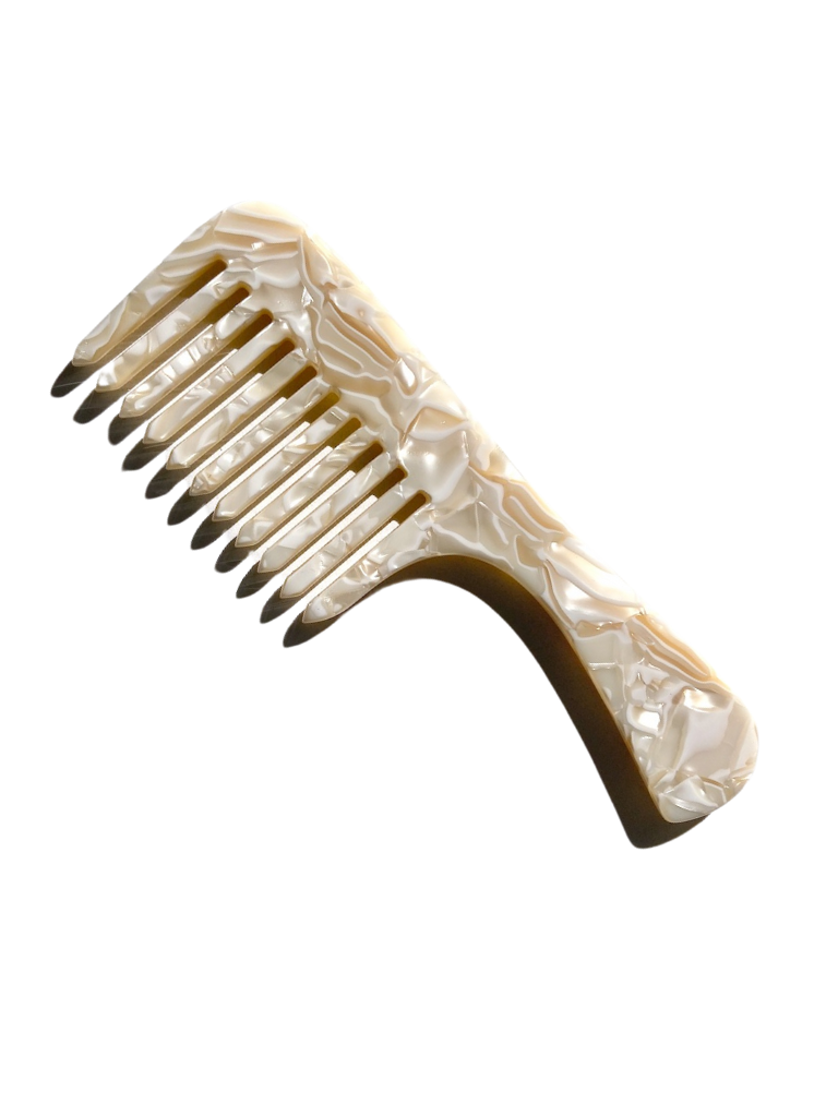 Wide Tooth Handle Acetate Hair Comb | Eco-Friendly
