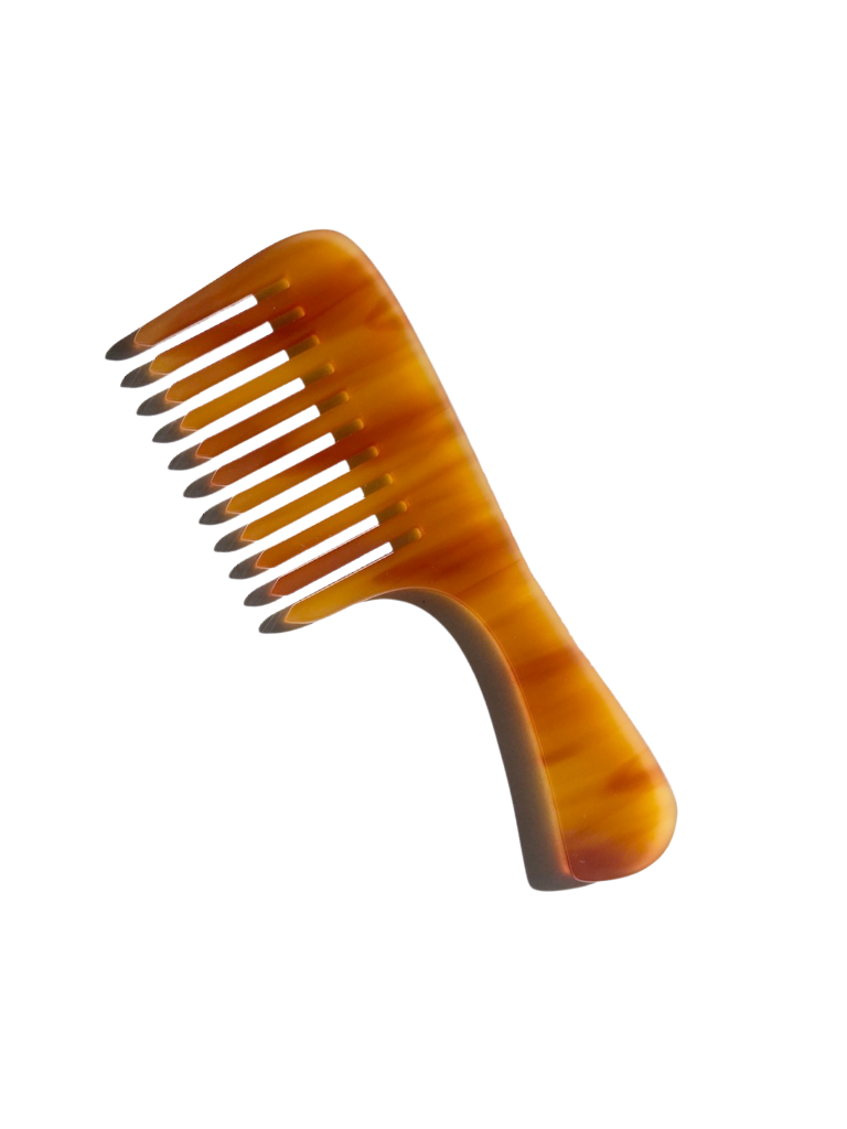 Wide Tooth Handle Acetate Hair Comb | Eco-Friendly