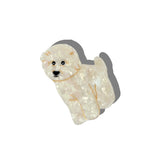 Hand-painted Bichon Frisé Dog Claw Hair Clip | Eco-Friendly