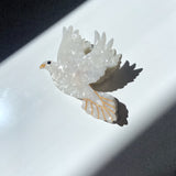 Hand-painted Peace Dove Bird Claw Hair Clip | Eco-Friendly