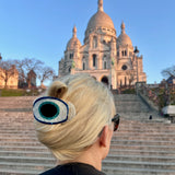 Hand-painted Evil Eye Barrette Hair Clip | Eco-Friendly