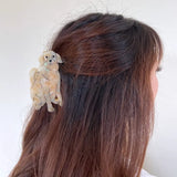 Hand-painted Golden Retriever Dog Claw Hair Clip | Eco-Friendly