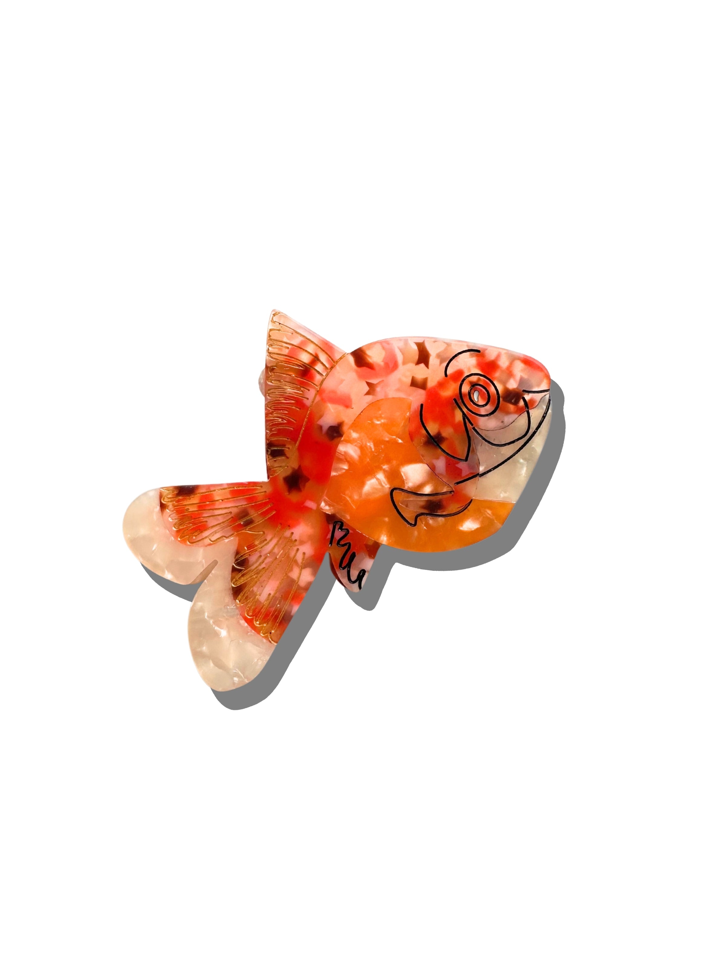 Hand-painted Goldfish Claw Hair Clip | Eco-Friendly