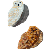 Hand-painted Owl Bird Claw Hair Clip | Eco-Friendly