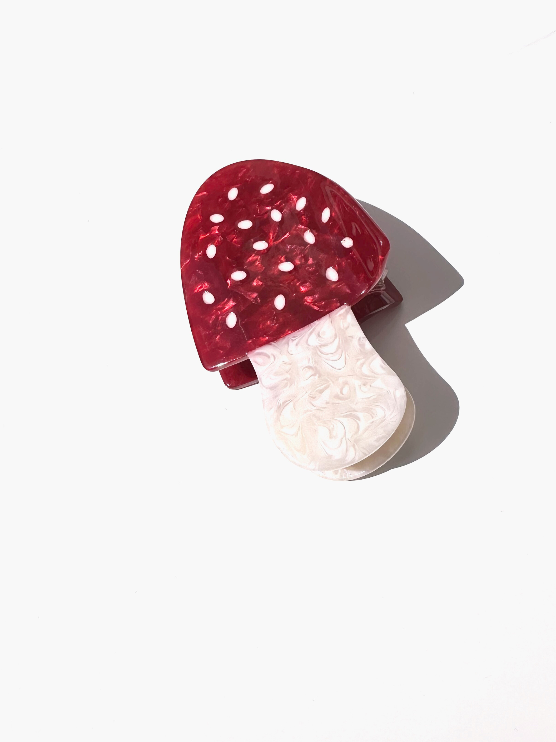 Hand-painted Toadstool Claw Hair Clip | Eco-Friendly