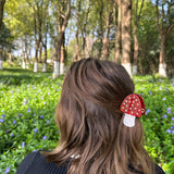 Hand-painted Toadstool Claw Hair Clip | Eco-Friendly