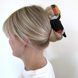 Hand-painted Toucan Bird Claw Hair Clip | Eco-Friendly