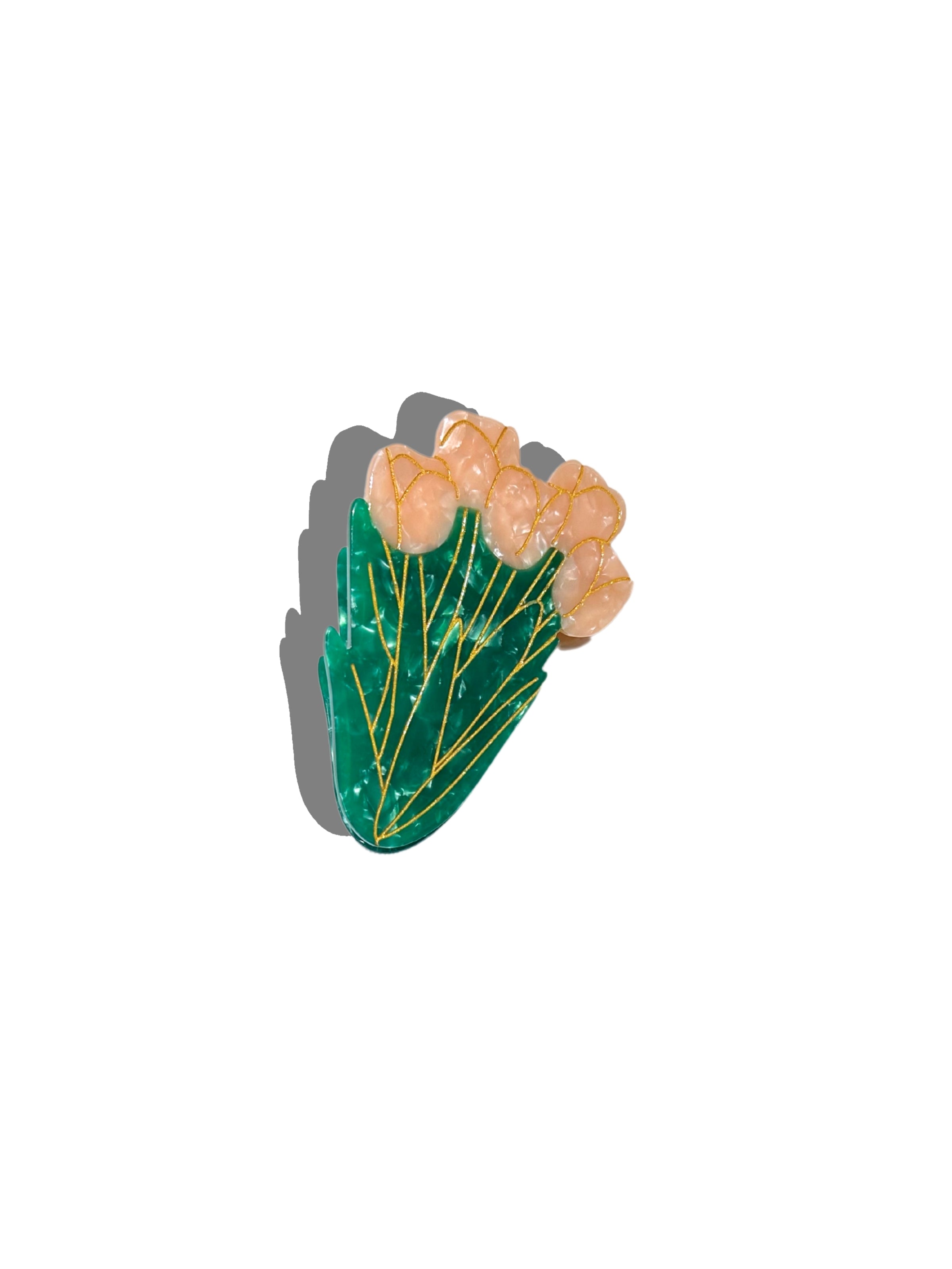 Hand-painted Tulips Flower Claw Hair Clip | Eco-Friendly