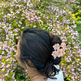 Hand-painted Cherry Blossom Flower Claw Hair Clip | Eco-Friendly