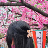 Hand-painted Cherry Blossom Flower Claw Hair Clip | Eco-Friendly