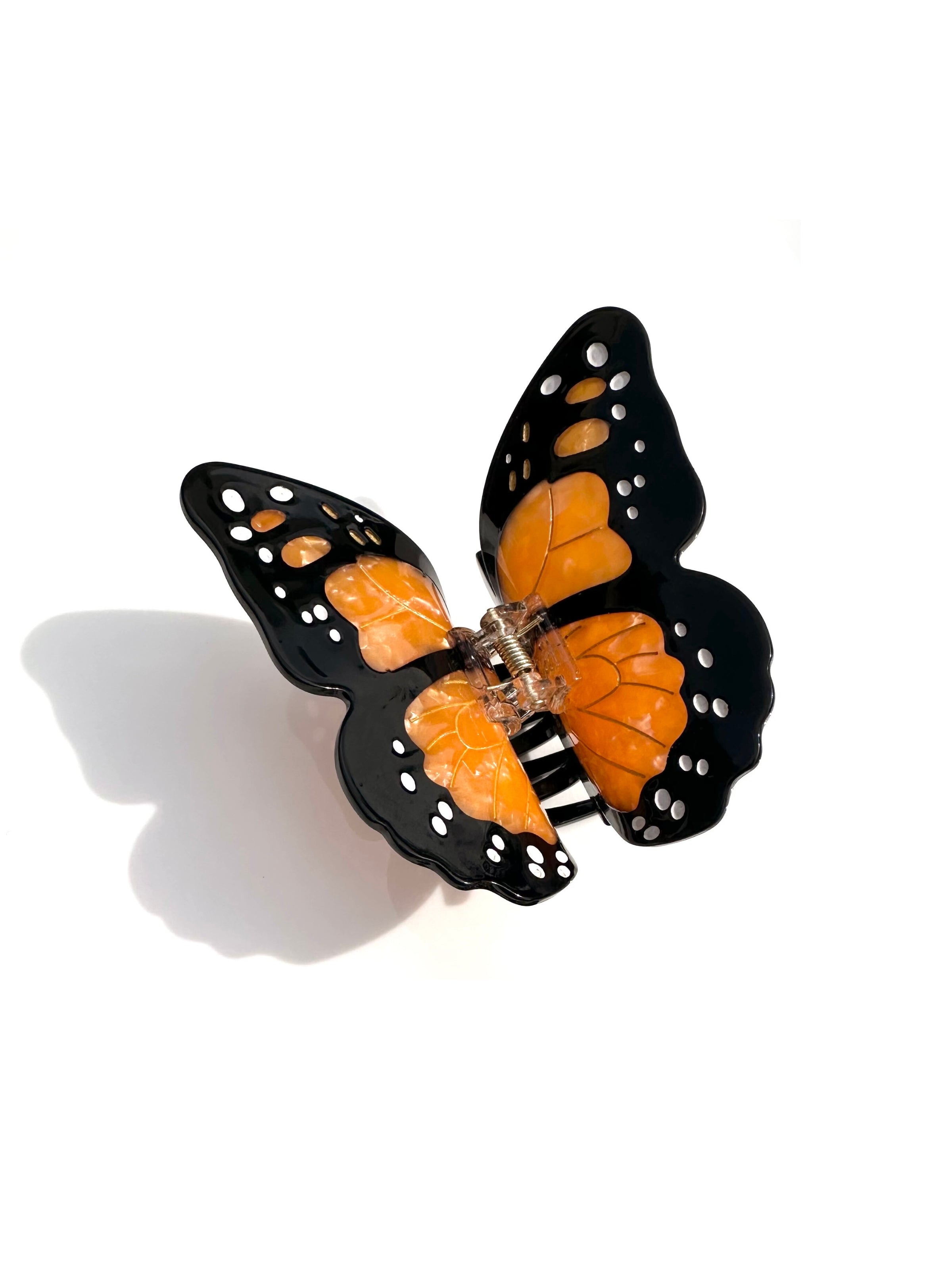 Hand-painted Monarch Butterfly Claw Hair Clip | Eco-Friendly