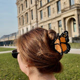 Hand-painted Monarch Butterfly Claw Hair Clip | Eco-Friendly