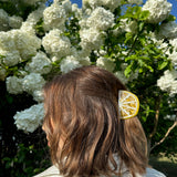 Hand-painted Citrus Slice Claw Hair Clip | Eco-Friendly