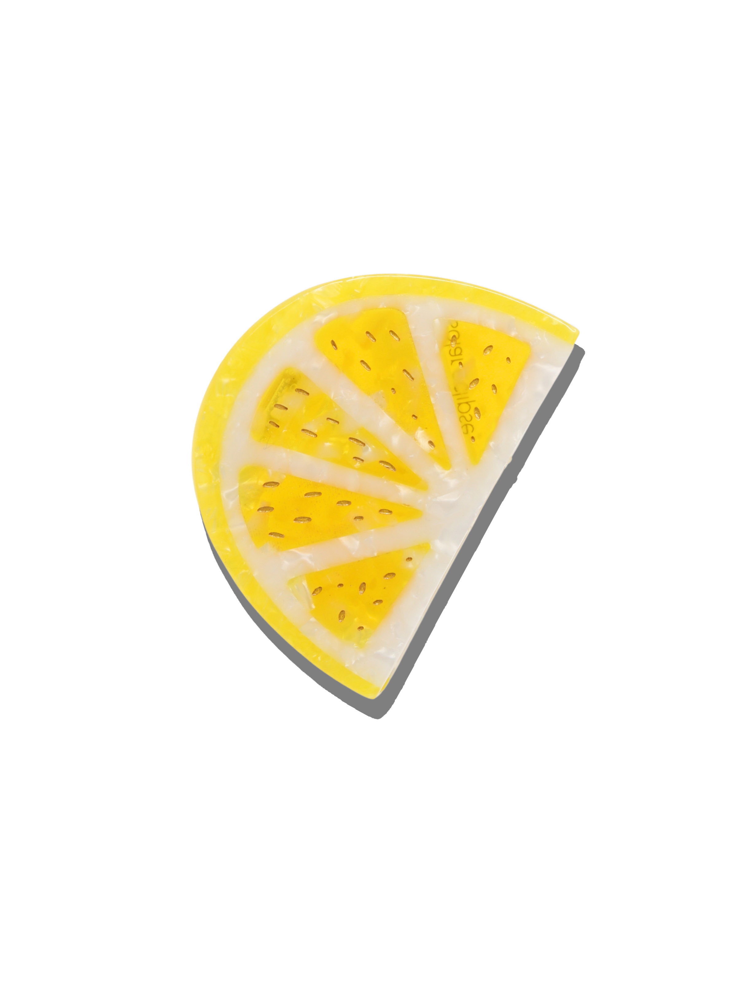 Hand-painted Citrus Slice Claw Hair Clip | Eco-Friendly