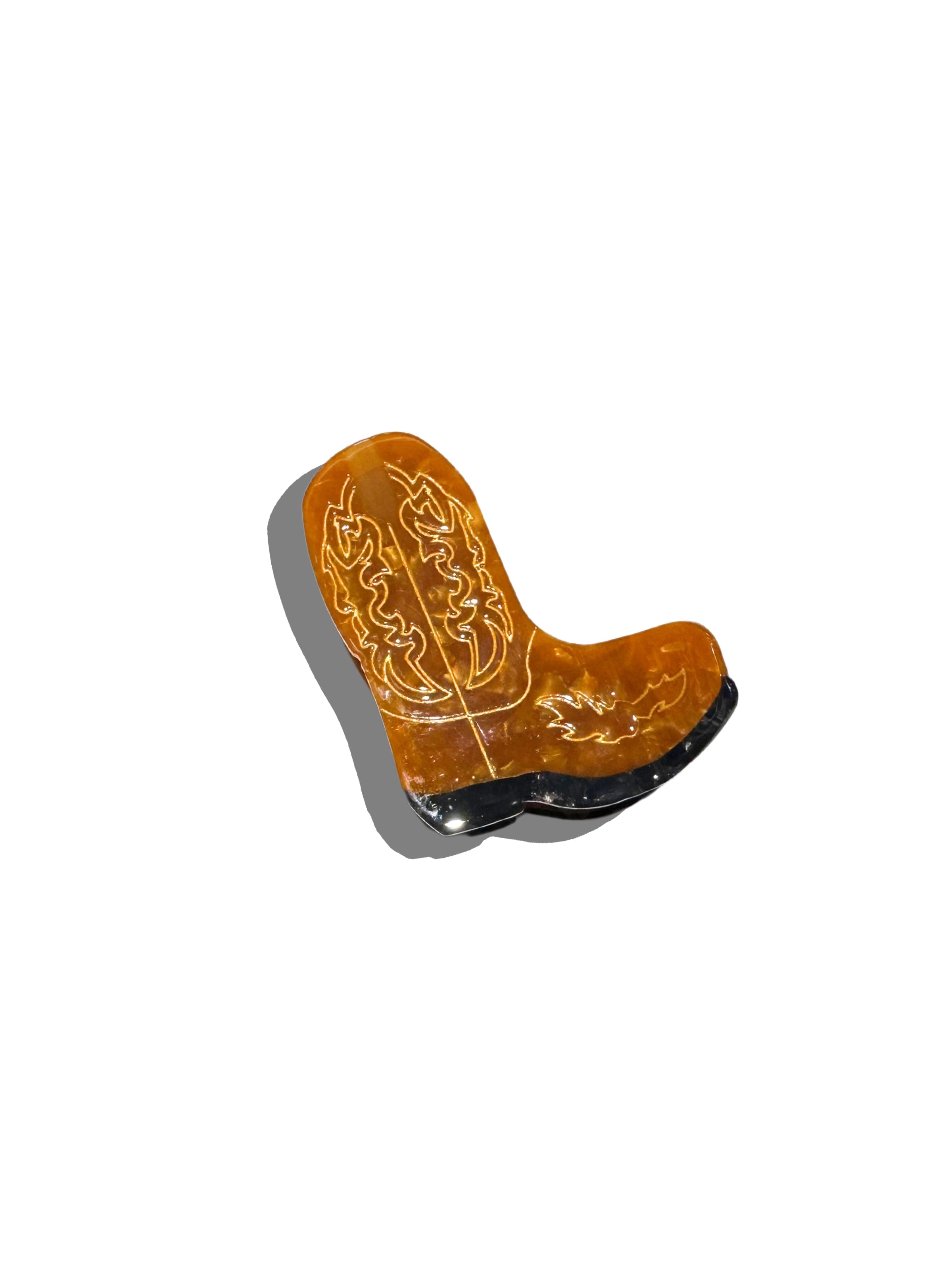 Hand-painted Cowboy Boot Claw Hair Clip | Eco-Friendly