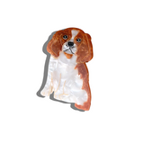 Hand-painted King Charles Spaniel Dog Breed Claw Hair Clip | Eco-Friendly