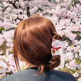 Hand-painted Lucky Cat Claw Hair Clip | Eco-Friendly