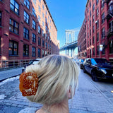 Hand-painted Pretzel Hair Claw Clip | Eco-Friendly