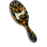 Hand-painted Crane Acetate 2-1 Daily Hair Brush | Eco-Friendly