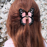 Hand-painted Monarch Butterfly Claw Hair Clip | Eco-Friendly
