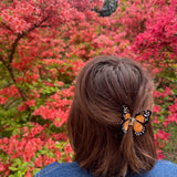 Hand-painted Mini Monarch Butterfly Claw Hair Clip | Eco-Friendly