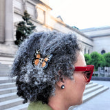 Hand-painted Mini Monarch Butterfly Claw Hair Clip | Eco-Friendly
