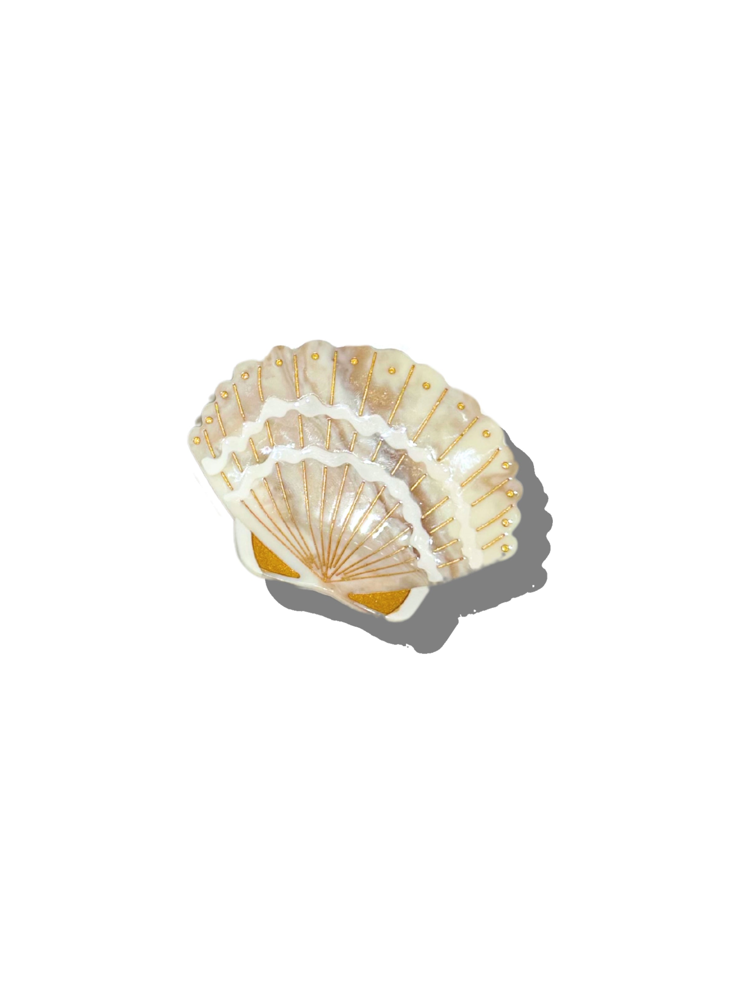 Hand-painted Seashell Claw Hair Clip | Eco-Friendly