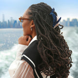 Hand-painted Blue Whale Hair Claw Clip | Eco-Friendly