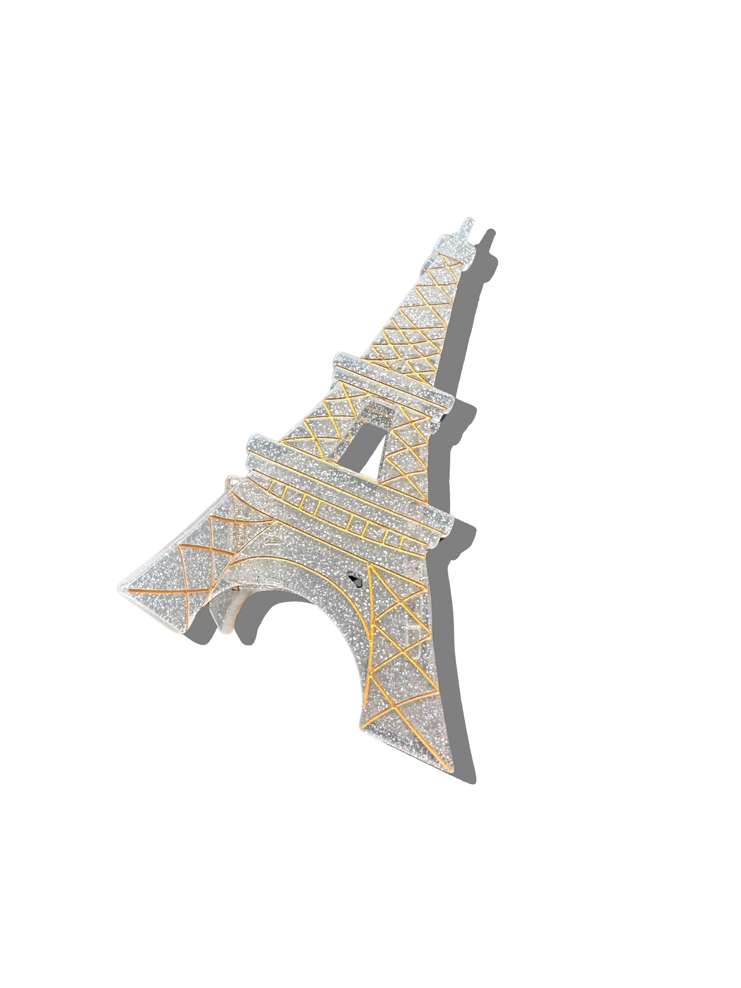 Hand-painted Eiffel Tower Paris Claw Hair Clip | Eco-Friendly