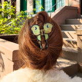 Hand-painted Luna Moth Claw Hair Clip | Eco-Friendly