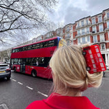 Hand-painted London Bus Claw Hair Clip