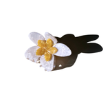 Hand-painted Frangipani Flower Claw Hair Clip | Eco-Friendly