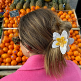 Hand-painted Frangipani Flower Claw Hair Clip | Eco-Friendly