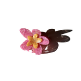 Hand-painted Frangipani Flower Claw Hair Clip | Eco-Friendly