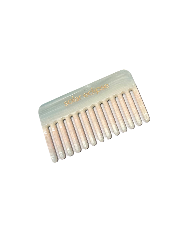 Pocket Size Wide Tooth Acetate Hair Comb | Eco-Friendly