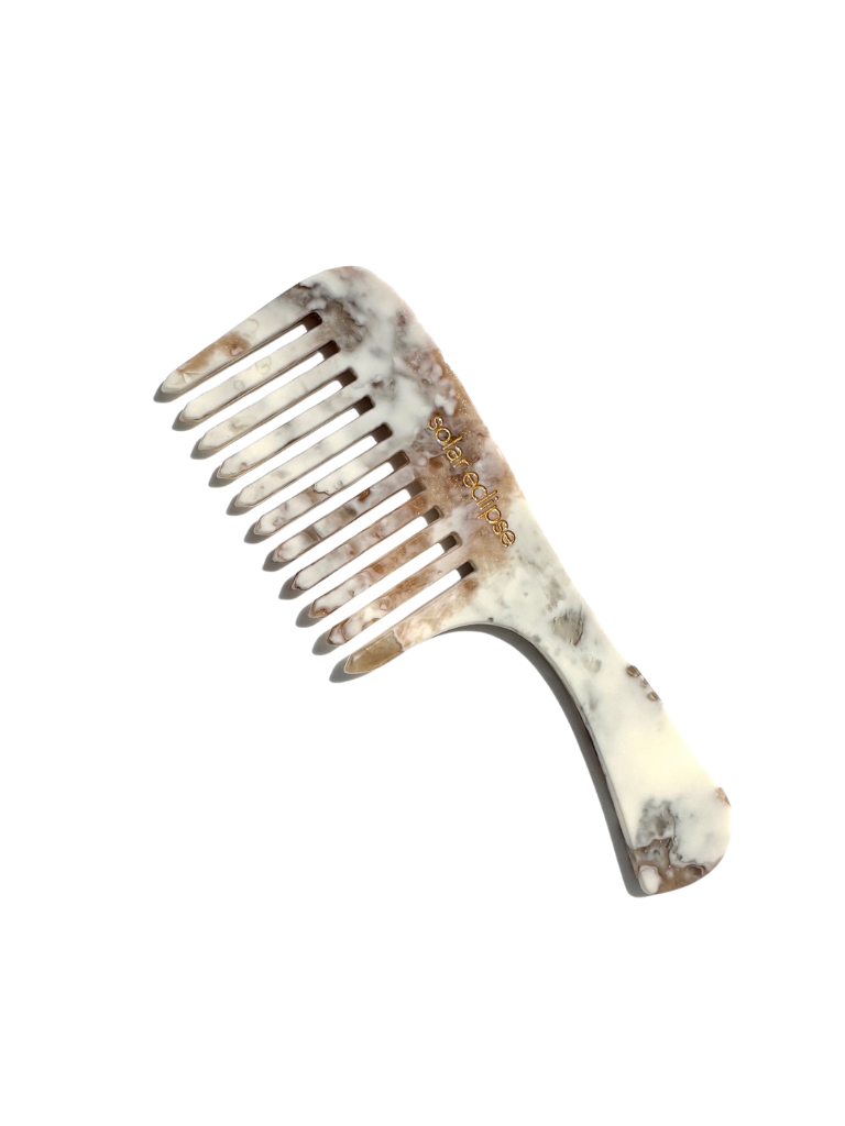 Wide Tooth Handle Acetate Hair Comb | Eco-Friendly