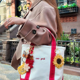 Hand-painted Butter Bag Charm + Keychain | Eco-Friendly