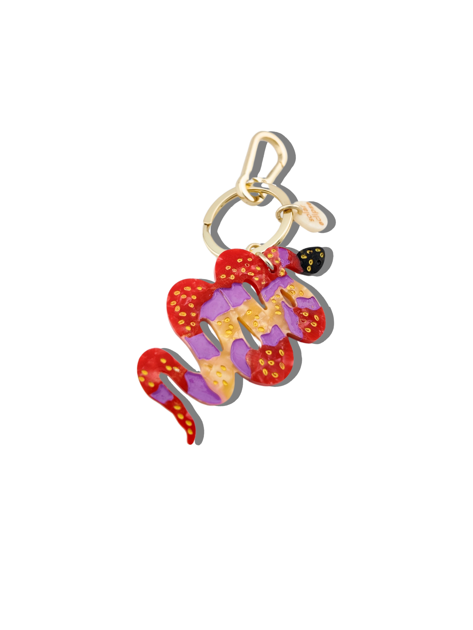 Hand-painted Snake Bag Charm + Keychain | Eco-Friendly