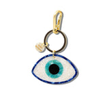 Hand-painted Evil Eye Bag Charm + Keychain | Eco-Friendly