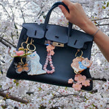 Hand-painted Persian Cat Bag Charm + Keychain | Eco-Friendly