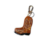 Hand-painted Cowboy Boot Bag Charm + Keychain | Eco-Friendly