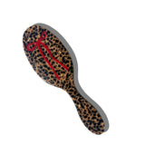 Hand-painted Leopard Bow Acetate 2-1 Daily Hair Brush | Eco-Friendly